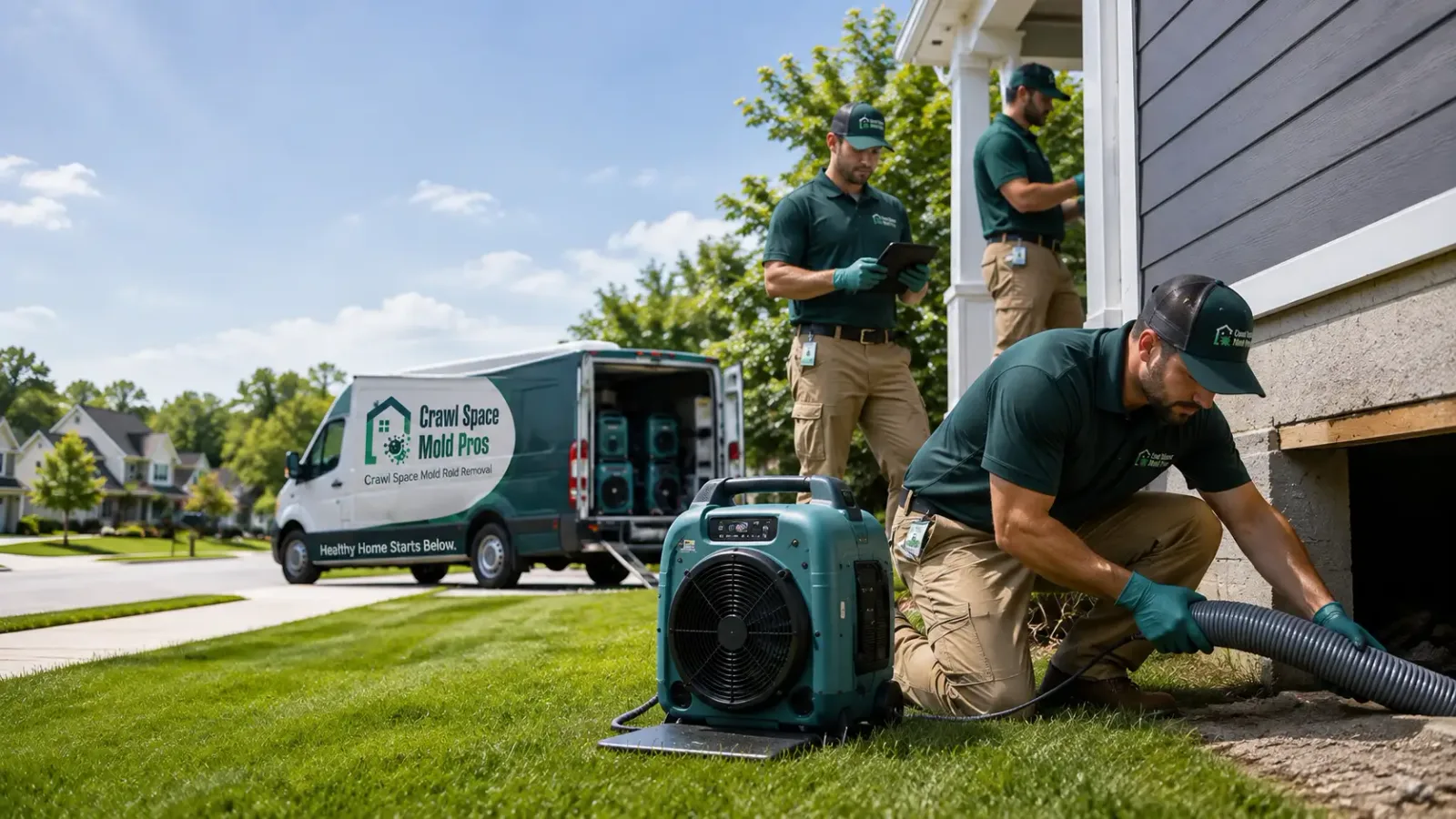 Crawl Space Mold Removal in Horton, MI